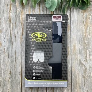 Men's Performance Active 6” Inseam Boxer Brief Underwear 3-Pack Size S